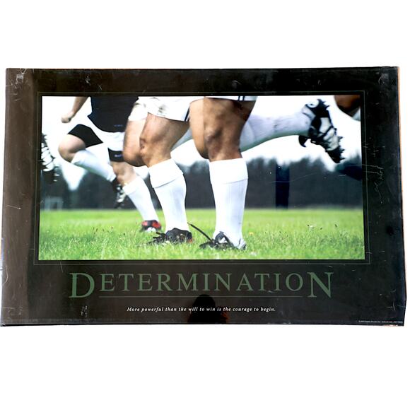 Determination Motivational Soccer Poster 2007 28" x 20" - Picture 1 of 8